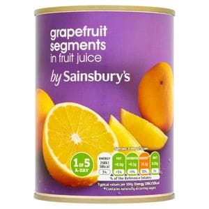 Sainsbury's Grapefruit Segments In Juice, Unsweetened 539g