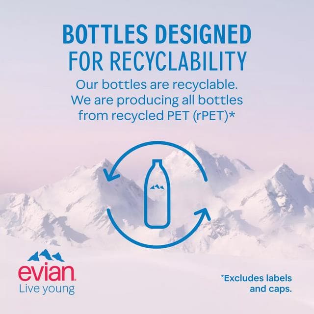 Evian Natural Bottled Mineral Still Water 750ml - gallery image 6
