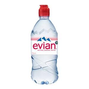 Evian Natural Bottled Mineral Still Water 750ml