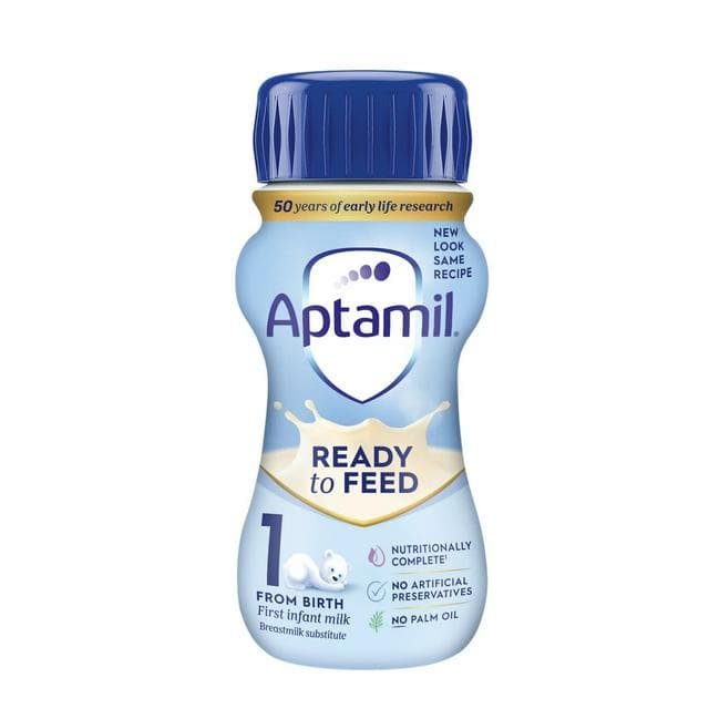 Aptamil 1 First Infant Baby Milk Formula Liquid From Birth Ready To Feed 200ml - gallery image 1