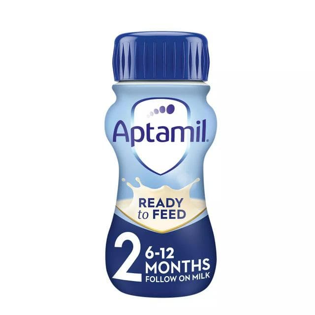 Aptamil 2 Follow On Baby Milk Formula Liquid 6-12 Months Ready To Feed 200ml - gallery image 1