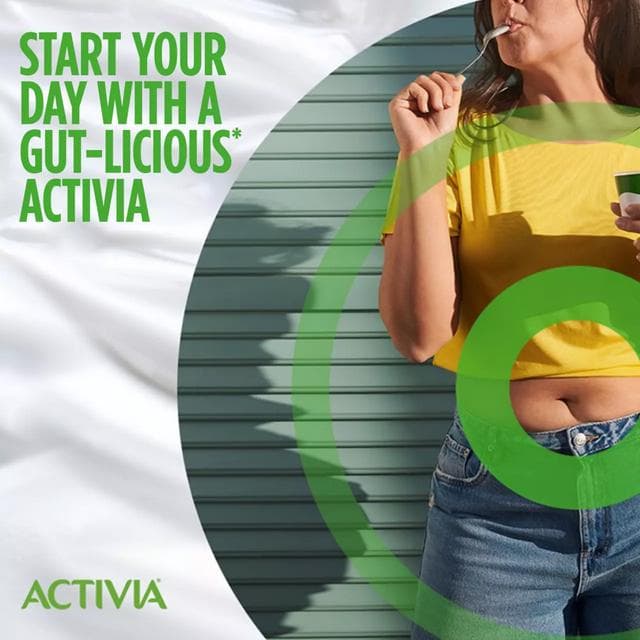 Activia Peach Fat Free No Added Sugar Gut Health Fruit Yoghurt Multipack 4 x 115g - gallery image 4