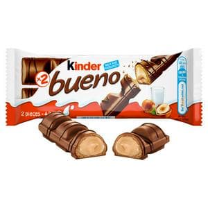 Kinder Bueno Milk Chocolate & Hazelnuts Single Bar 2x21.5g