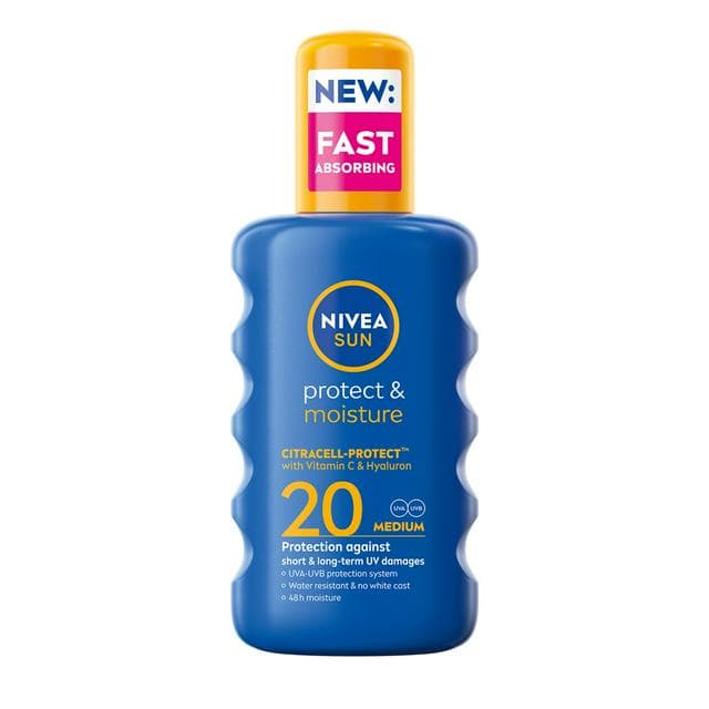 Nivea Sun Protect & Moisture Pump Spray SPF 20 200ml - gallery image 1
