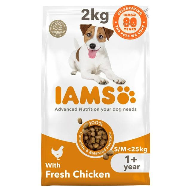 IAMS For Vitality Adult Small & Medium Breed Dog Food with Fresh Chicken 2kg - gallery image 1