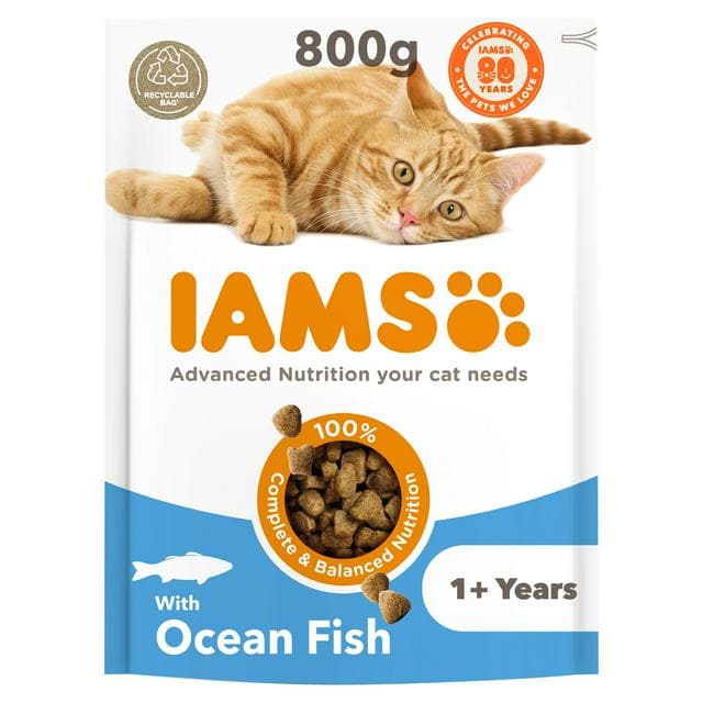 IAMS Vitality Adult Cat Food With Ocean Fish 800g - gallery image 1