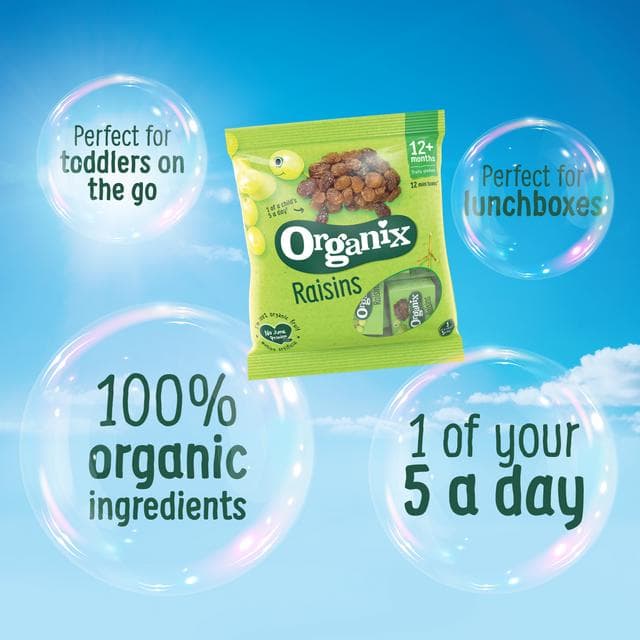 Organix Mini Organic Raisin Snack Boxes Toddler Snacks Multipack 12 months+ 12x14g - gallery image 2