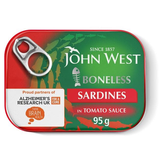 John West Sardines in Tomato Sauce, Boneless 95g - gallery image 1