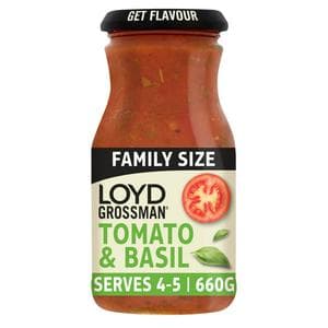 Loyd Grossman Tomato & Basil Pasta Sauce 660g