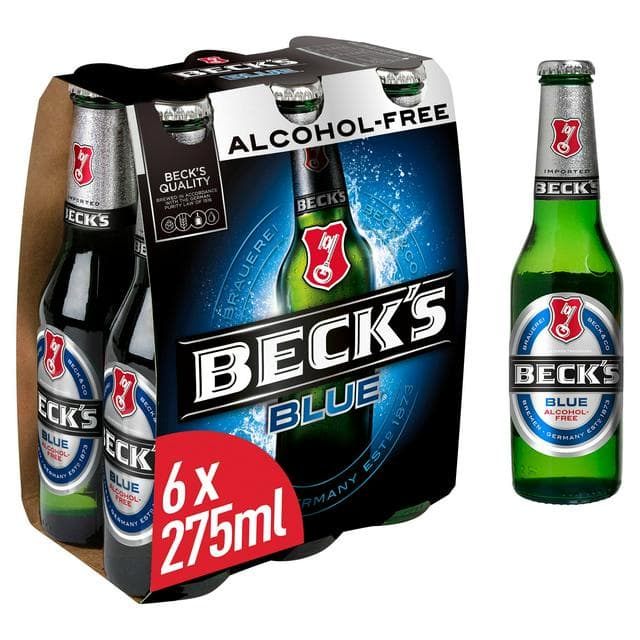 Beck's Blue 0.0% Alcohol Free Beer Bottles x6 275ml - gallery image 1