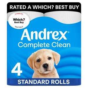 Andrex Complete Clean Toilet Rolls x4