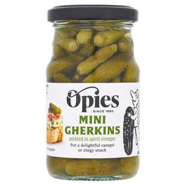 Opies Cocktail Gherkins with Distilled Malt Vinegar 227g (115g*) - gallery image 1