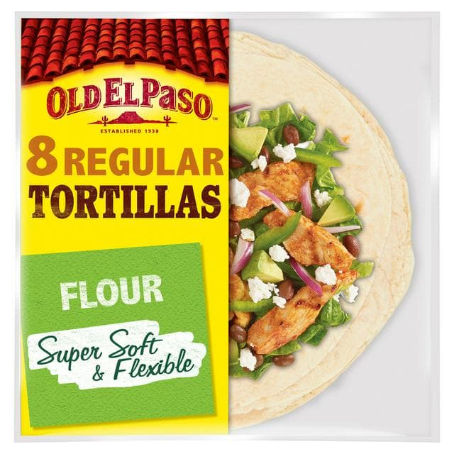 Old El Paso Mexican Regular Soft Flour Tortilla Wraps x8 326g - gallery image 1