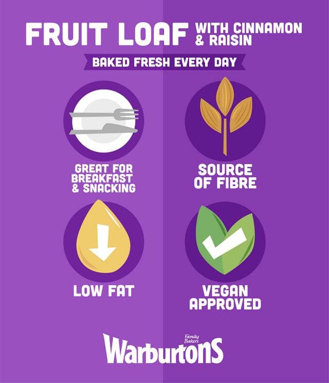 Warburtons Cinnamon & Raisin Fruit Loaf 400g - gallery image 4
