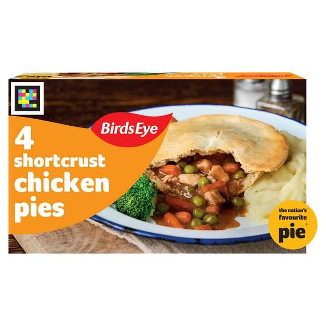Birds Eye Shortcrust Chicken Pies x4 620g - gallery image 1