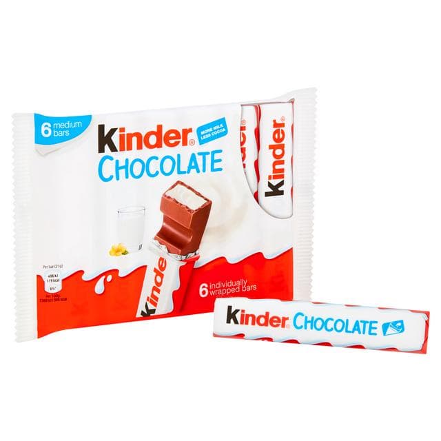 Kinder Chocolate Medium Snack Bars Multipack 6x21g - gallery image 2