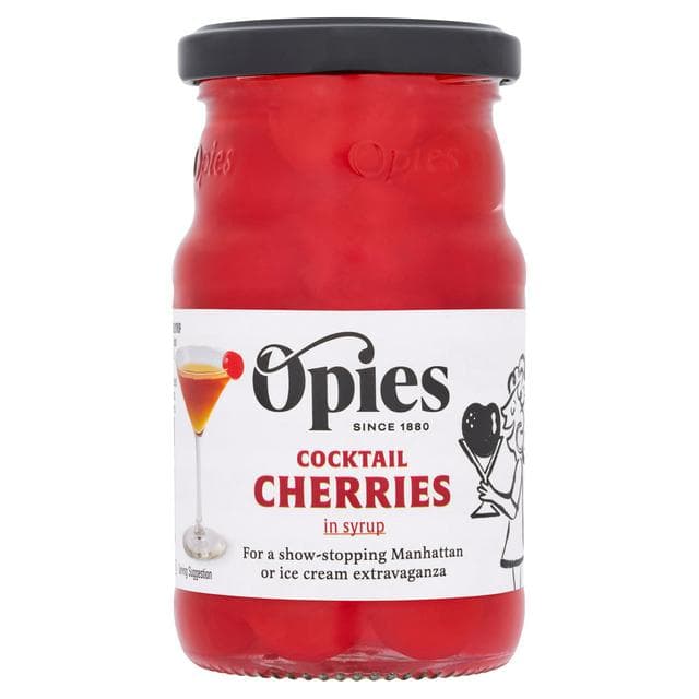 Opies Cocktail Cherries Maraschino Flavour 225g (125g*) - gallery image 1