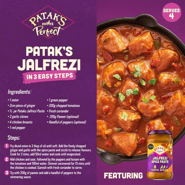 Patak's Indian 283g Jalfrezi Curry Paste - gallery image 2