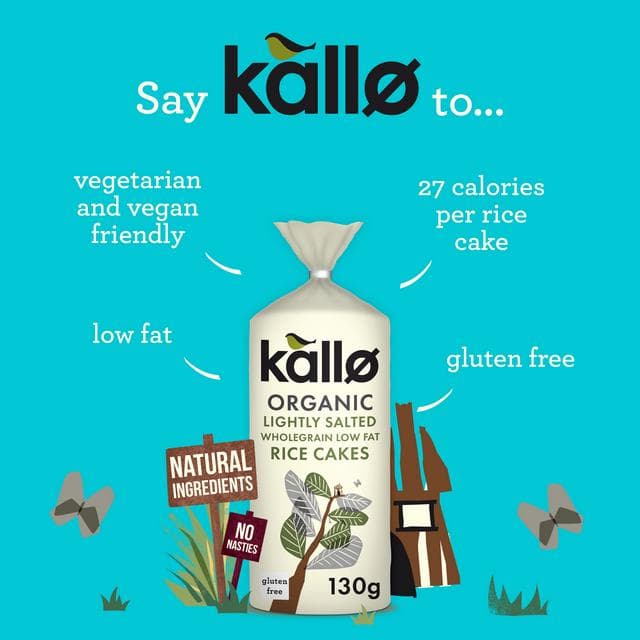 Kallo Organic Lightly Salted Rice Cakes 130g - gallery image 2