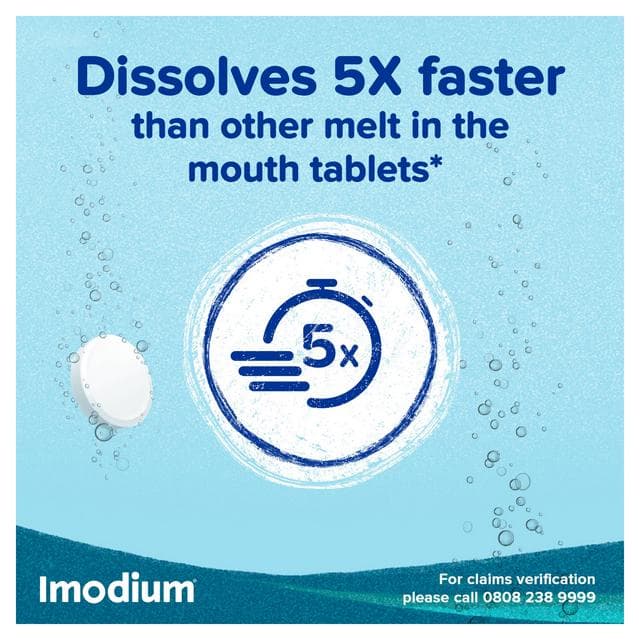 Imodium Instants For On The Go Diarrhoea Relief Tablets x6 - gallery image 2