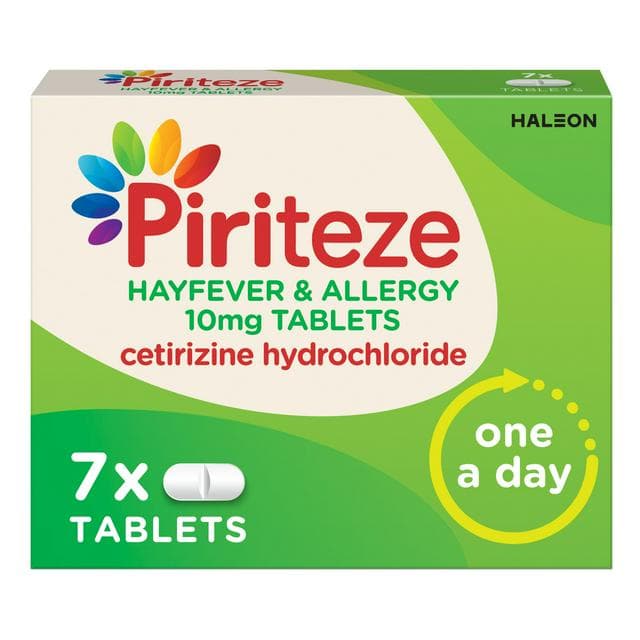 Piriteze Hayfever & Allergy Antihistamine Tablets x7 - gallery image 1