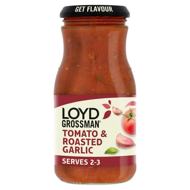 Loyd Grossman Pasta Sauce, Roasted Garlic & Tomato 350g - gallery image 1