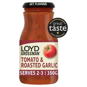 Loyd Grossman Pasta Sauce, Roasted Garlic & Tomato 350g