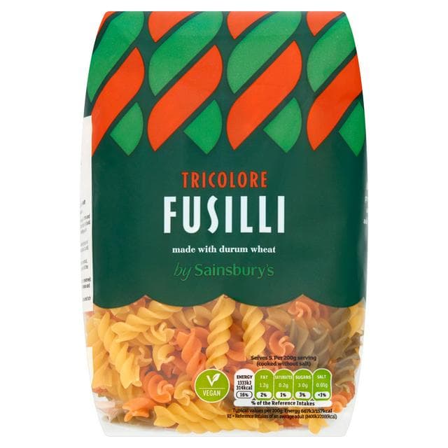 Sainsbury's Fusilli Tricolori Pasta 500g - gallery image 1