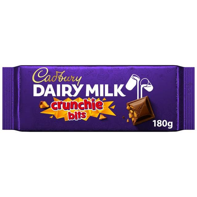 Cadbury Dairy Milk Crunchie Bits Chocolate Bar 180g - gallery image 1