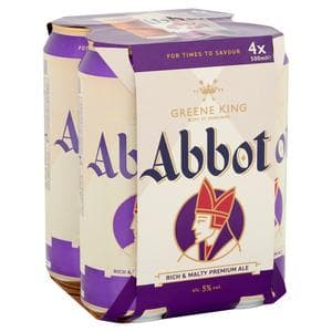 Greene King Abbot Ale Beer Cans 4x500ml