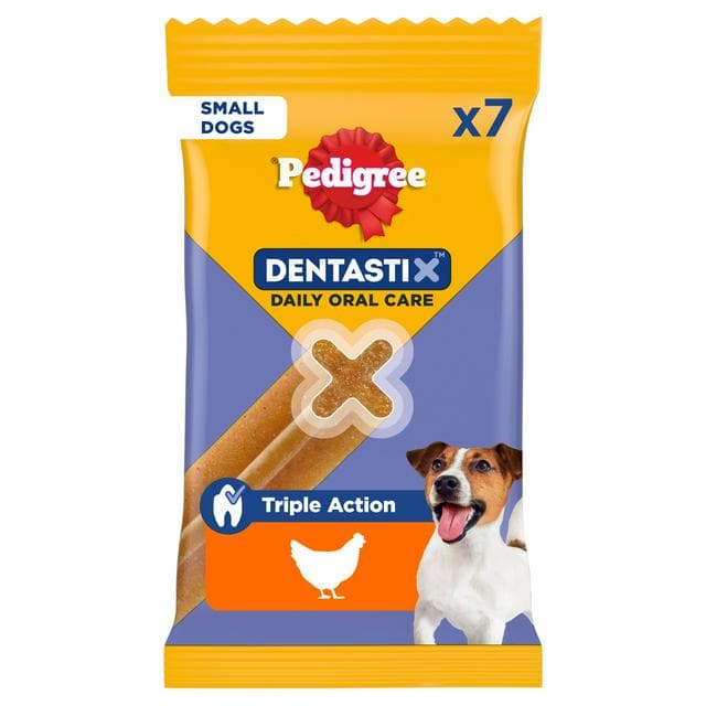 Pedigree Dentastix Daily Adult Small Dog Treats Dental Sticks x7 110g - gallery image 1