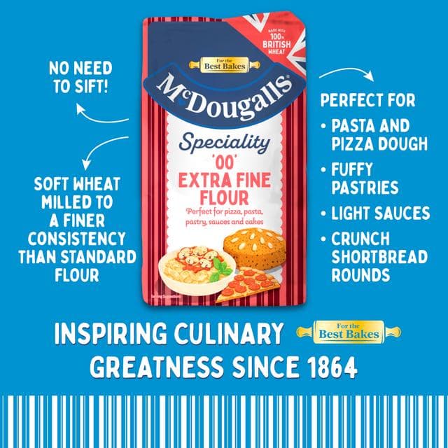 McDougalls 1kg Speciality '00' Extra Fine Pasta Pizza Plain Flour - gallery image 2