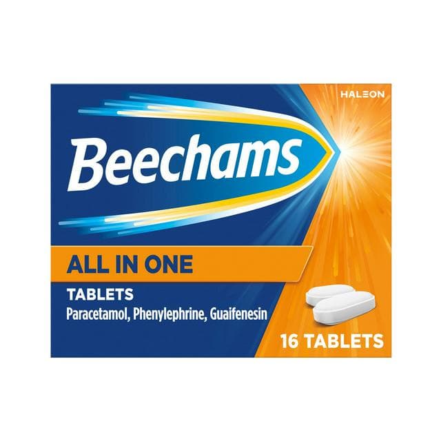 Beechams All in One Tablets Cold & Flu Relief with Paracetamol x16 - gallery image 1