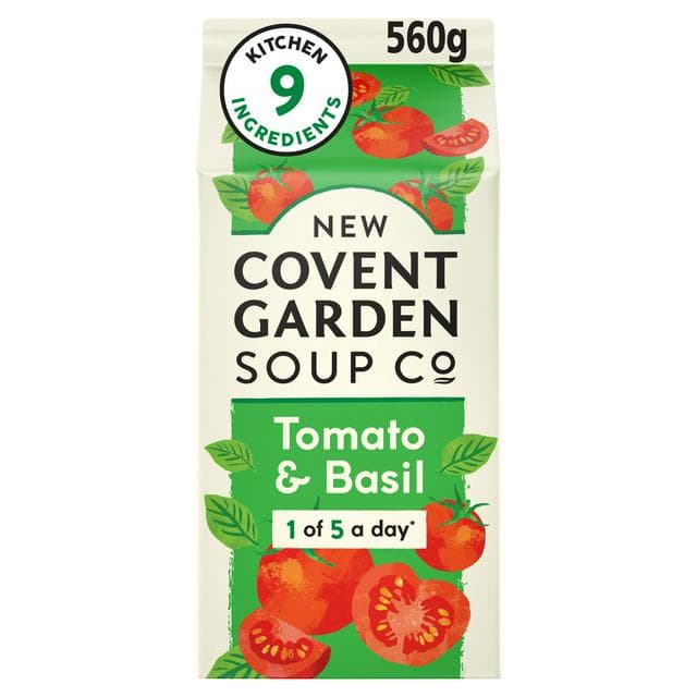 New Covent Garden Soup Co. 560g Tomato & Basil Soup - gallery image 1