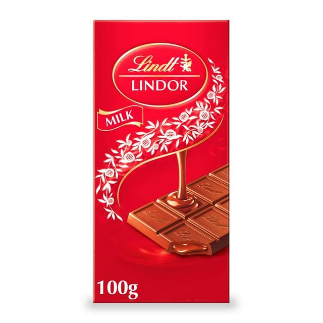 Lindt Lindor Milk Chocolate Bar 100g - gallery image 1