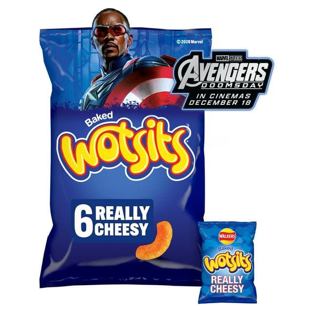 Walkers Wotsits Really Cheesy Multipack Crisps Snacks 6x16.5g - gallery image 1