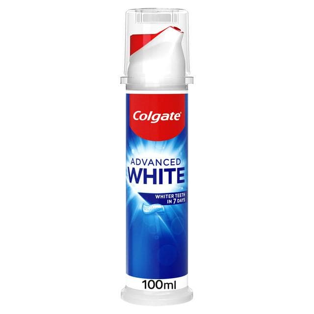 Colgate Advanced White Teeth Whitening Toothpaste Pump 100ml - gallery image 1