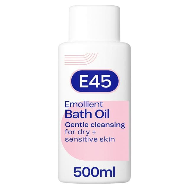 E45 Emollient Bath Oil to Moisturise Dry, Itchy Skin on Body & Hands 500ml - gallery image 1