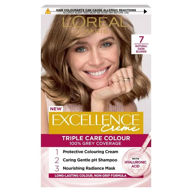 L'Oreal Paris Excellence Permanent Hair Dye Natural Dark Blonde 7 - gallery image 1