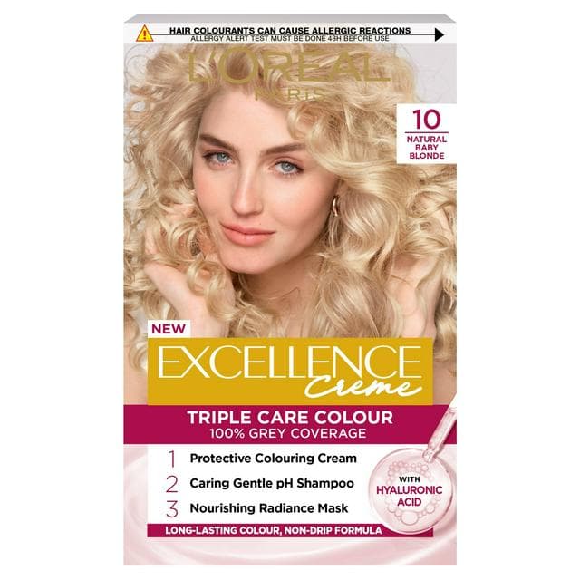 L'Oreal Paris Excellence Permanent Hair Dye Natural Baby Blonde 10 - gallery image 1