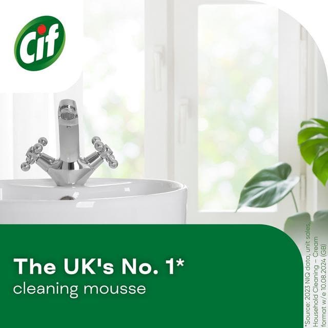 Cif Power & Shine Bathroom Cleaner Mousse Citrus 500ml - gallery image 4