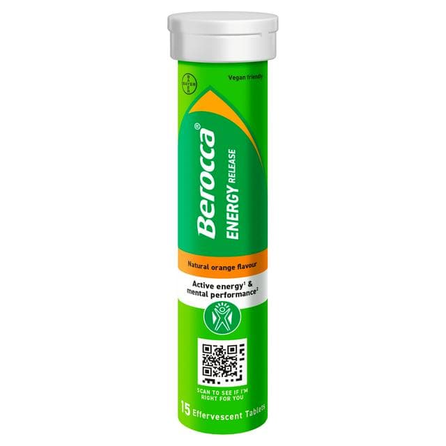Berocca Orange Energy Effervescent Vitamin Tablets x15 - gallery image 1