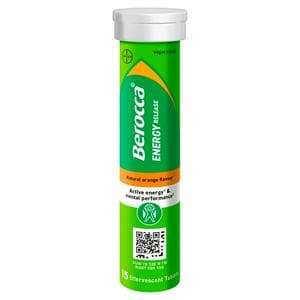 Berocca Orange Energy Effervescent Vitamin Tablets x15