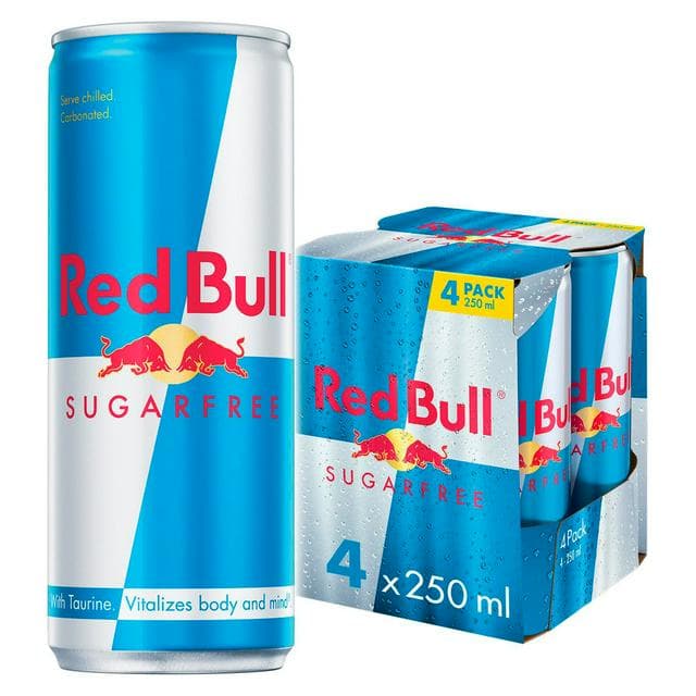 Red Bull Energy Drink Sugar Free 250ml x4 - gallery image 1