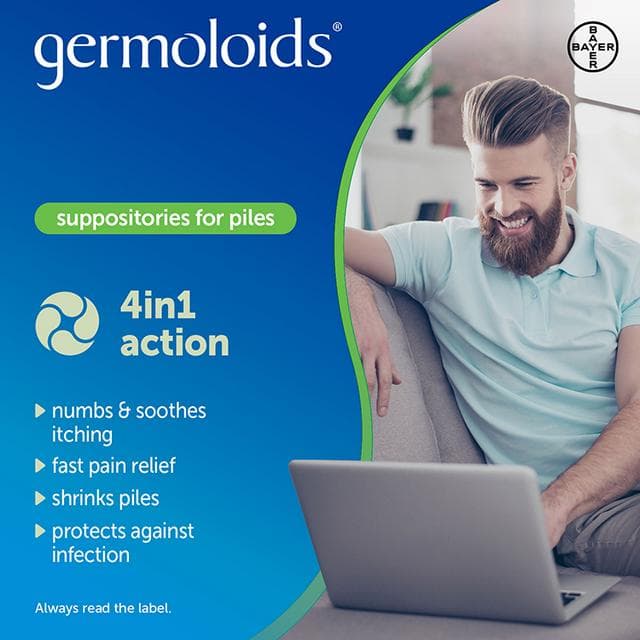 Germoloids Haemorrhoids Suppositories Pack x24 - gallery image 3