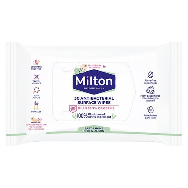 Milton Antibacterial Surface Wipes x30 - gallery image 1