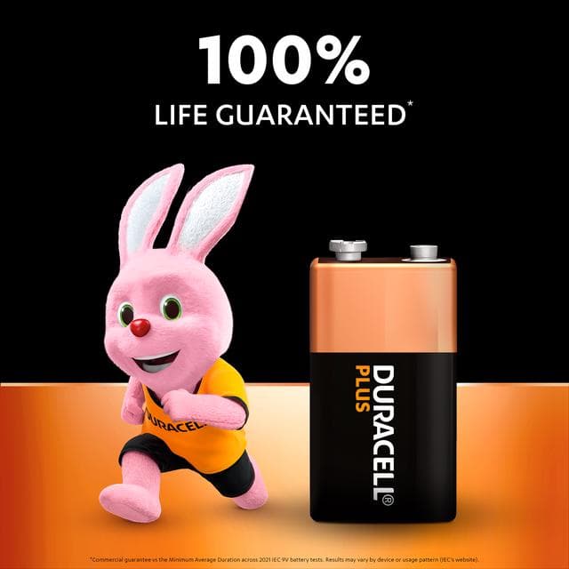 Duracell Plus 9V Alkaline Batteries, pack of 2 - gallery image 3