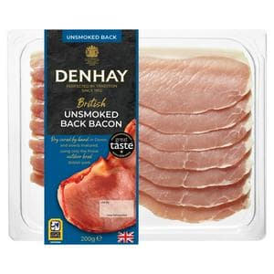 Denhay Dry Cured Unsmoked Back Bacon 200g