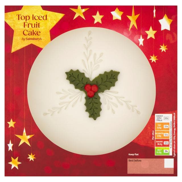 Sainsbury's 900g Top Iced Fruit Cake - gallery image 1