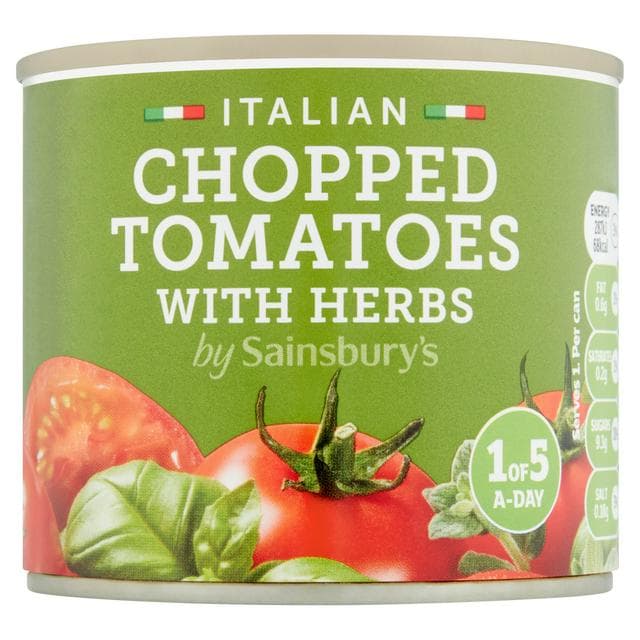 Sainsbury's Chopped Tomatoes With Herbs 227g - gallery image 1